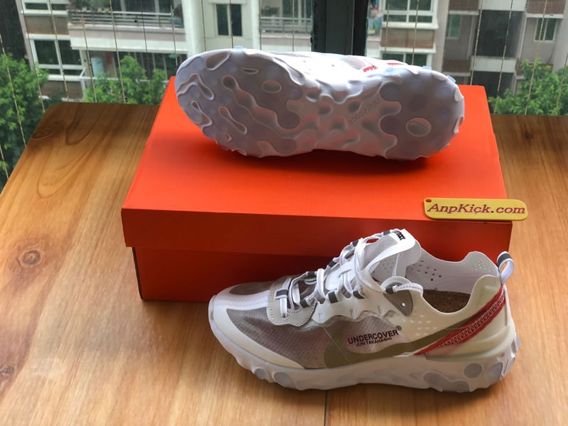 Undercover x Nike Epic React Element 87 Hyaline/Big red-white AQ1813-345 - Review